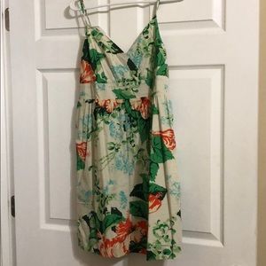 Spaghetti strap floral print dress